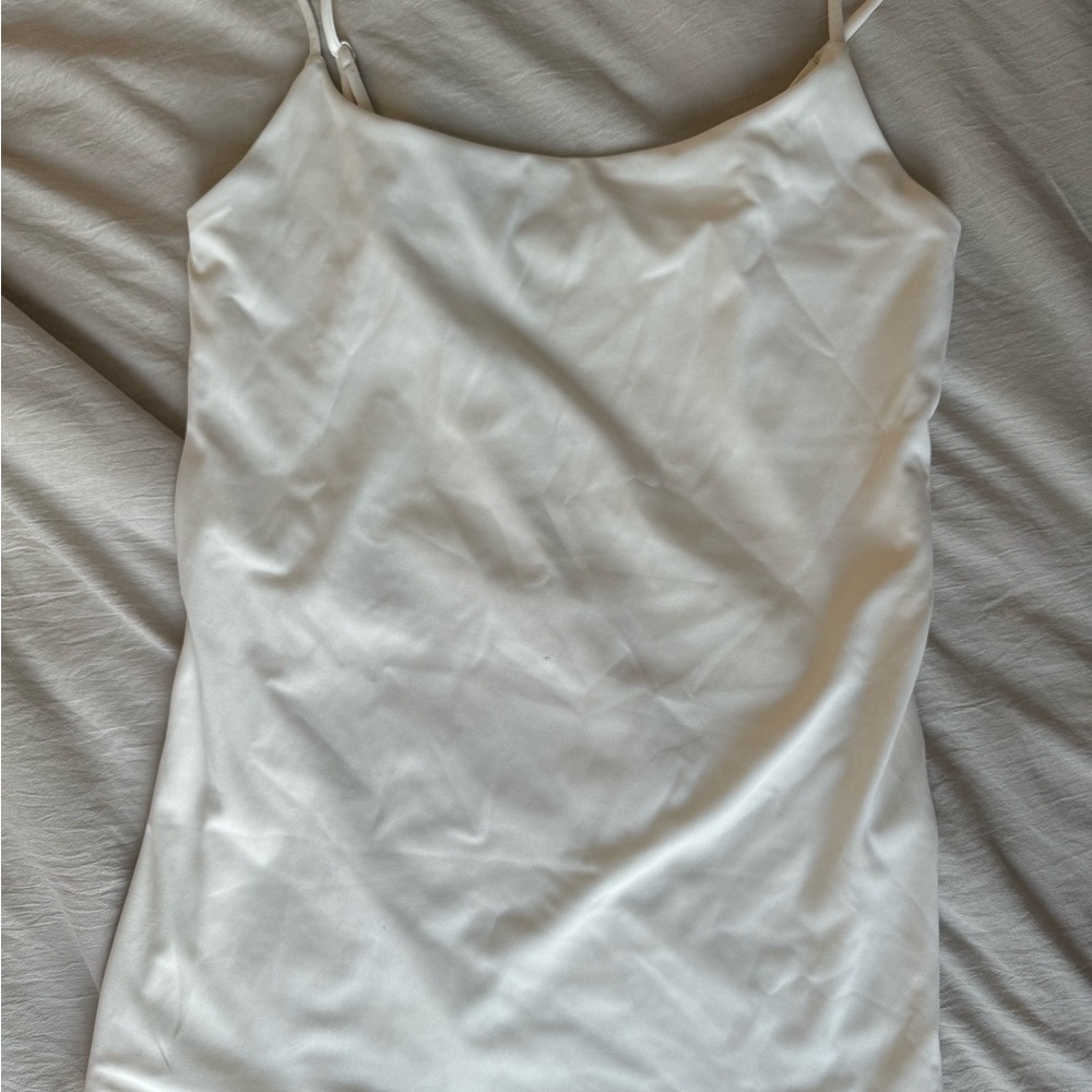 Nine West White Fitted Sleeveless Camisole
